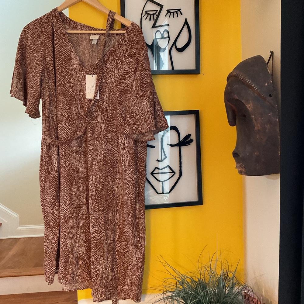 A New Day Giraffe Print Dress Size XXL NWT